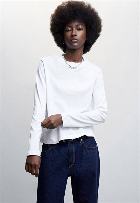 Лонгслив Mango RIBI, цвет: белый, RTLACH115201 — купить в интернет ...