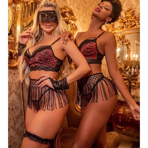 Conjunto Lingerie Super Sexy Verdades Secretas SEXSHOP Shopee Brasil