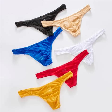 Lingerie De Biqu Ni Respir Vel Masculina Cuecas Suaves Cuecas Tangas Calcinha De Cintura Baixa