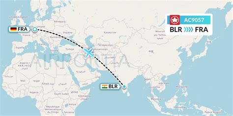 ac flight status air canada bangalore  frankfurt aca