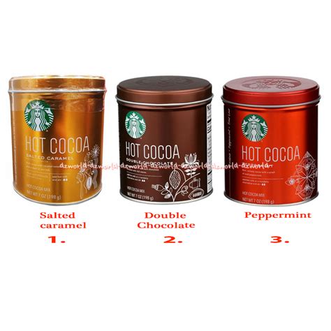 Jual Starbucks Hot Cocoa 198gr Salted Caramel Double Chocolate Peppermint Minuman Bubuk Coklat