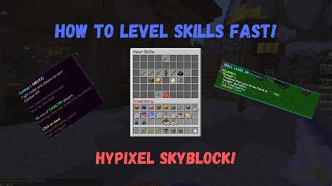 How To Level Up Each Skill Hypixel Skyblock Youtube