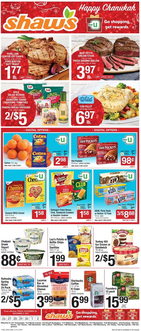 Shaw’s Ad Circular - 11/26 - 12/02/2021 | Rabato