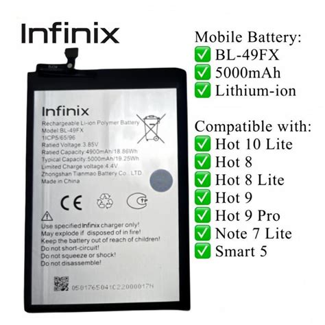 Infinix Hot Battery Infinix Hot Model Bl Fx Infinix Hot Hot Lite