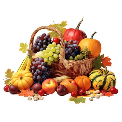 Thanksgiving With Fruit And Vegetable On Wood In Autumn And Fall Harvest Cornucopia Season