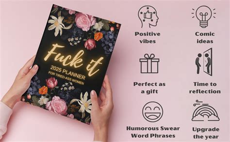 Fuck It Planner For Tired Ass Women Funny Weekly And Monthly Organizer With Sweary