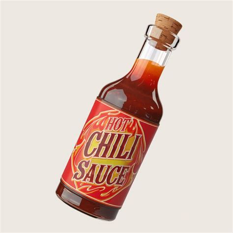A Bottle Of Hot Chili Sauce With A Brown Top Premium AI Generated Image