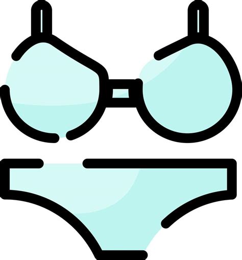 Bikini De Nataci N Azul Ilustraci N Vector Sobre Fondo Blanco Vector En Vecteezy