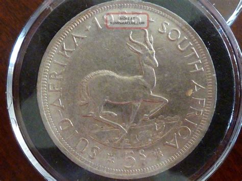 1953 S. Africa 5 Shilling Silver Coin