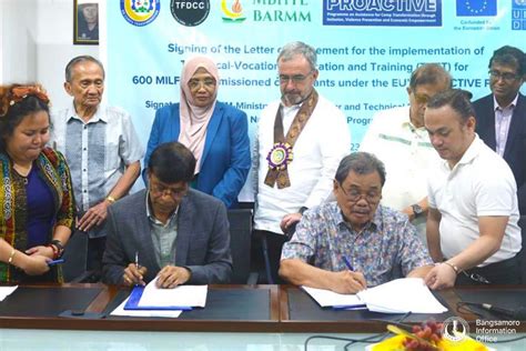 PIA EU S Technical Skills Project To Benefit 600 Decommissioned MILF Combatants