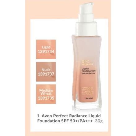 Avon Perfect Radiance Liquid Foundation SPF 50 PA 30g Light Nude Medium Shopee Malaysia