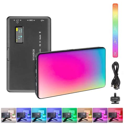 LED RGB W140 RGB แฟลชวิดีโอ LED 2500-9000K CRI95เติมไฟสำหรับถ่ายภาพ ...