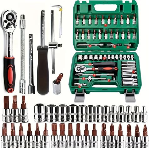 53 Pc Drive Socket Set Metrische Hex Bit Socket Set Ratel Sleutel Set