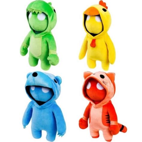Gang Beasts 10 Plush 4pk Red Cat Yellow Chicken Green Dragon Blue Bear