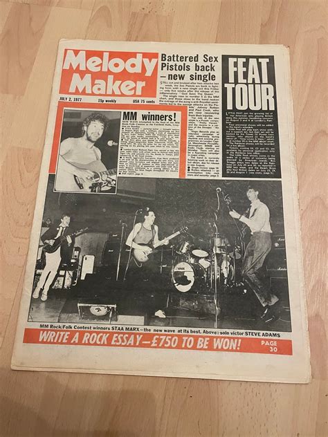 Melody Maker July Sex Pistols Pretty K P P Tradera