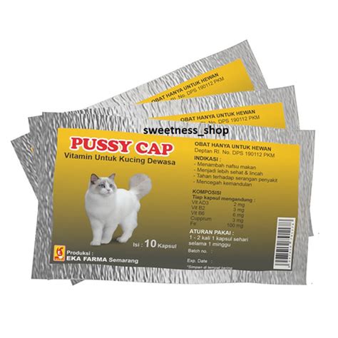 Jual Vitamin Kucing Ekafarma Pussy Cap Kapsul Kota Semarang Sweetness Shop Tokopedia
