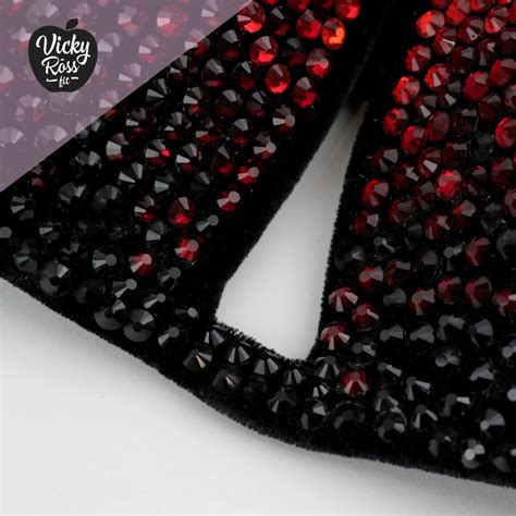 NPC IFBB Crystal Bikini Suit Black Red Ombre Bikini Vicky Ross Fit