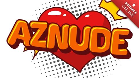 Aznude Love Comic Book Style Text Effect Generator