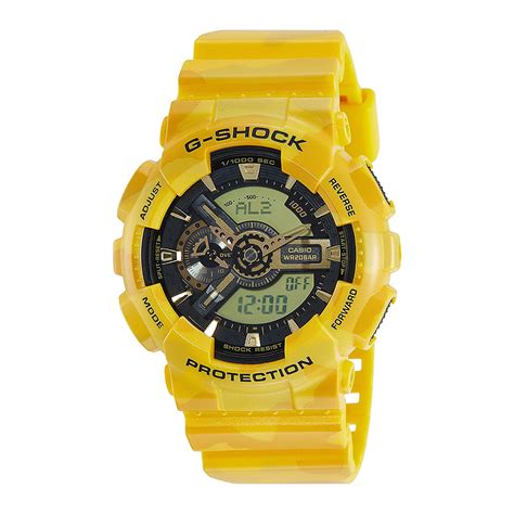 Casio G Shock Men S Black Ana Digi Dial Resin Band Watch Ga 110cm 9a