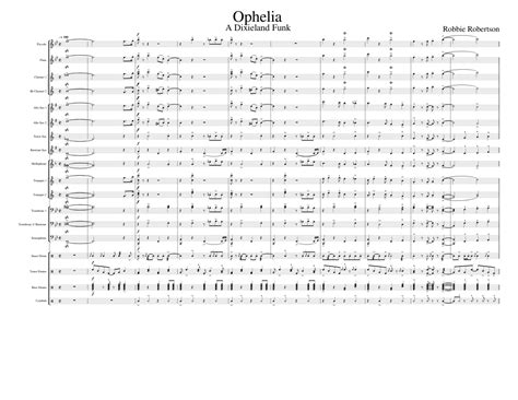 Ophelia Sheet Music For Trombone Euphonium Mellophone Flute Piccolo