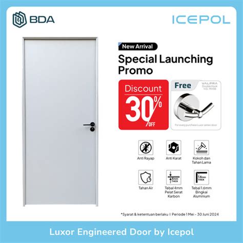 Promo Icepol Pintu Kamar Tidur Ruangan Kantor X Cm Solid