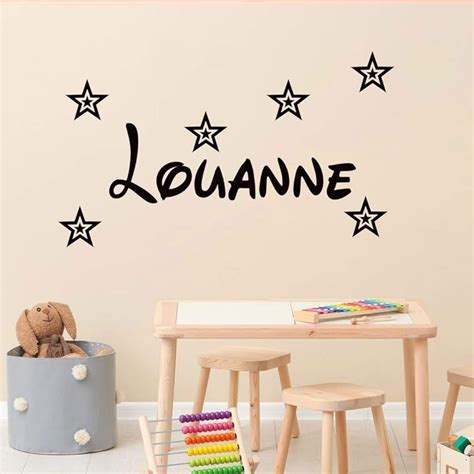 Stickers Mural Pr Nom Avec Toiles D Coration Mur Chambre Enfant