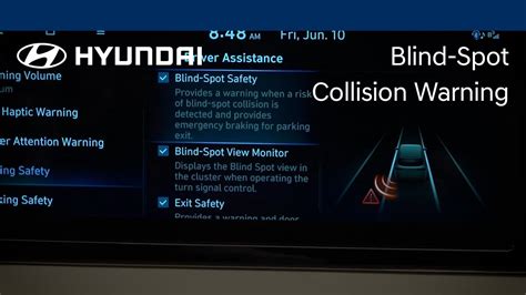 Blind Spot Collision Warning Hyundai Youtube