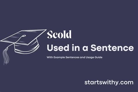 scold   sentence examples  ways   scold