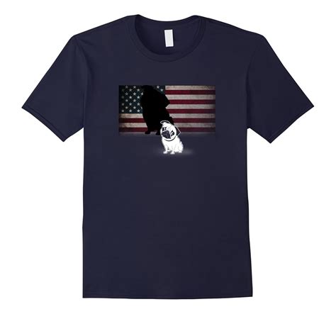 4th July Pug Dog American Flag Novelty T-Shirt