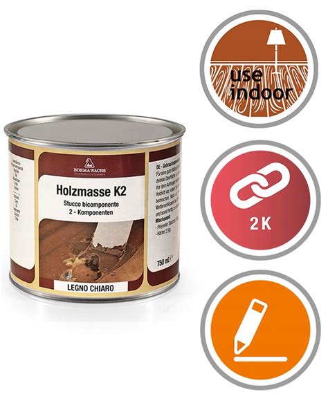 Szpachla do drewna Holzmasse K2 DĄB Borma 125ml