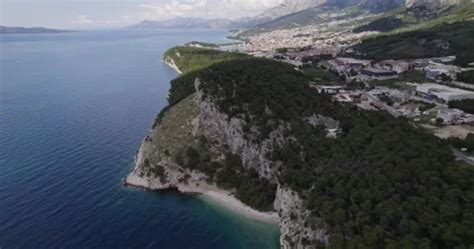 Aerial View Of Nugal Beach All Nude Be Stock Video Pond