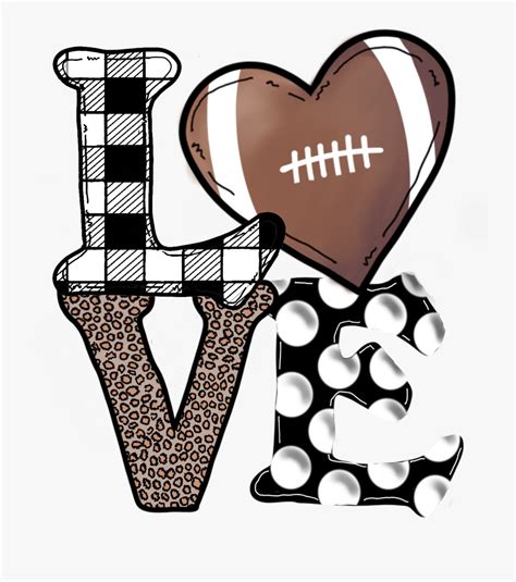 Transparent Football Heart Png - Heart Football Png Clipart , Free ...