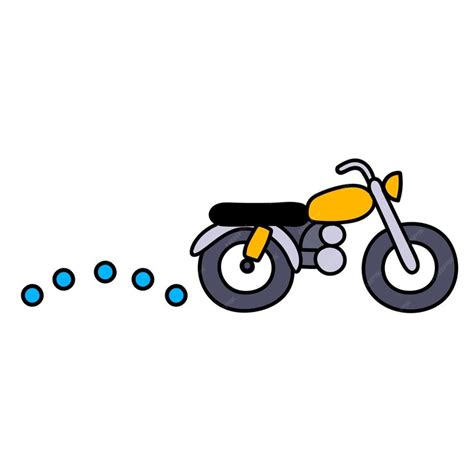 Premium Vector Map Motorcycle Route Hand Drawn Color Vector Illustration