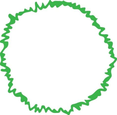 A Green Circle With Leaves On It