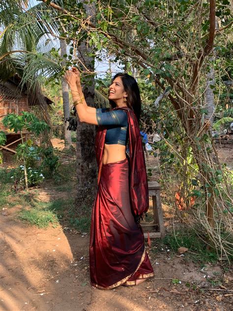 Malavika Mohanan Out Side Saree Photo Shoot