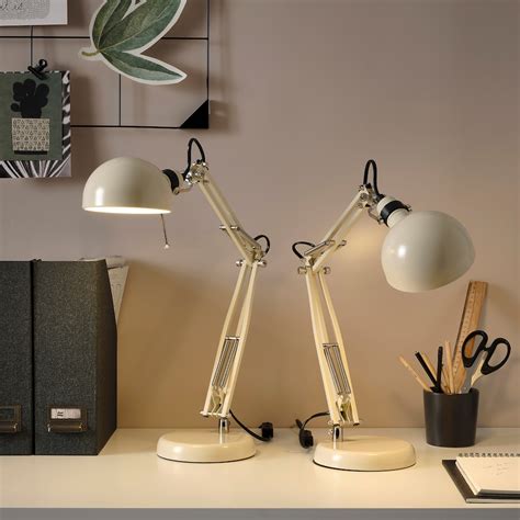 FORSÅ beige, spherical dome shape desk lamp - IKEA