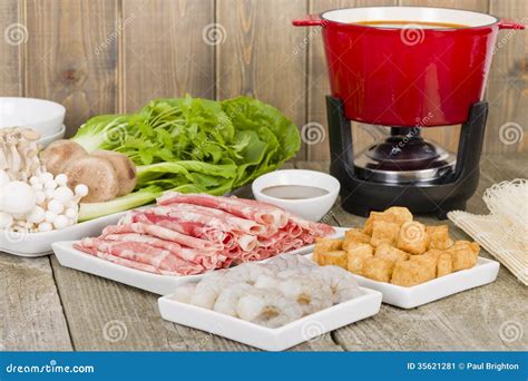 Szechuan Hot Pot Stock Image Image Of Enoki Boiling 35621281