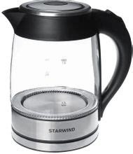 Чайник электрический StarWind SKG4710, 2200Вт, серебристый и черный ...