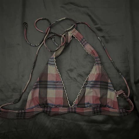 Juicy Couture Pink Plaid Bikini Top Not Y2k Paris Depop