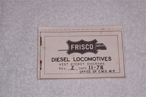 Vintage 1978 Frisco Diesel Locomotives Vest Pocket Diagrams Booklet