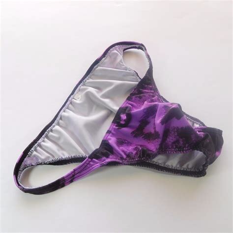 K377 P Mens String Bikini String Narrow Waist Body Posing Printed Swim Fabric EBay