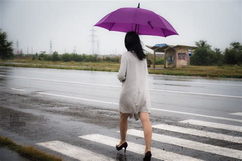 Naked Rain Nude Photo Under An Umbrella On The Highway Pablo Incognito