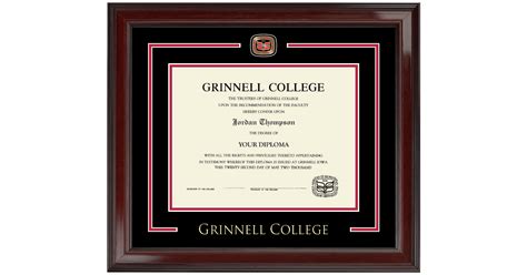 Showcase Edition Diploma Frame In Encore Grinnell College Item 351954