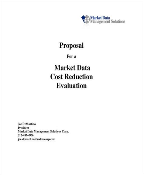 FREE 11+ Cost Proposal Templates in Excel | MS Word | PDF | Google Docs