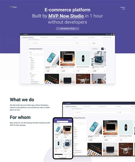 E-commerce MVP on Behance