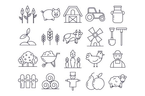 Farm Vector Free Icon Set GraphicSurf