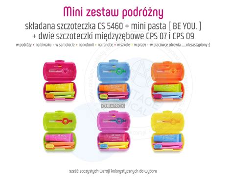 Mały i wygodny zestaw podróżny do mycia zębów Curaprox Travel Set