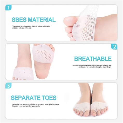 Toe Separators Silicone For All Toes 4 Pairs (8 Pieces) Toe Separators