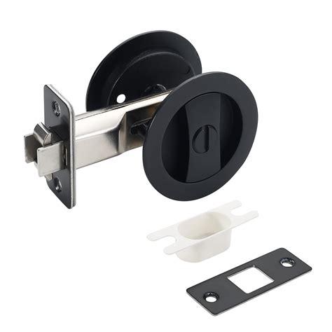 Snapklik.com : Sliding Pocket Door Lock, Matte Black Pocket Door