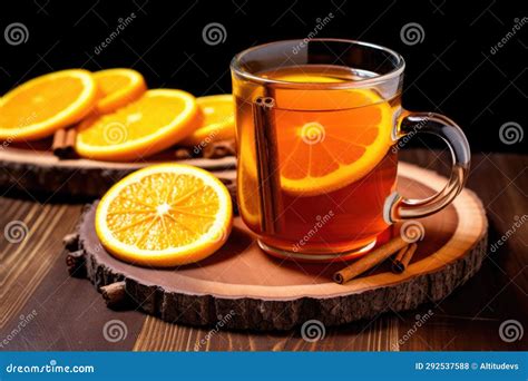 Hot Toddy With Whole Cinnamon Sticks And Orange Slices Stock Photo Image Of Cozy Drink